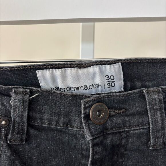 Men's Black Denim Jeans paper, denim & cloth size 30x30 skinny goth emo - Picture 4 of 8